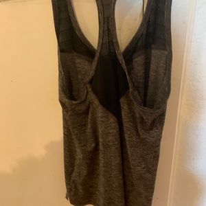 Gray and black tank top